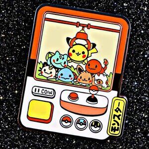 Adorable Pokémon Claw Machine Enamel Pin Kawaii Arcade Lapel Flair